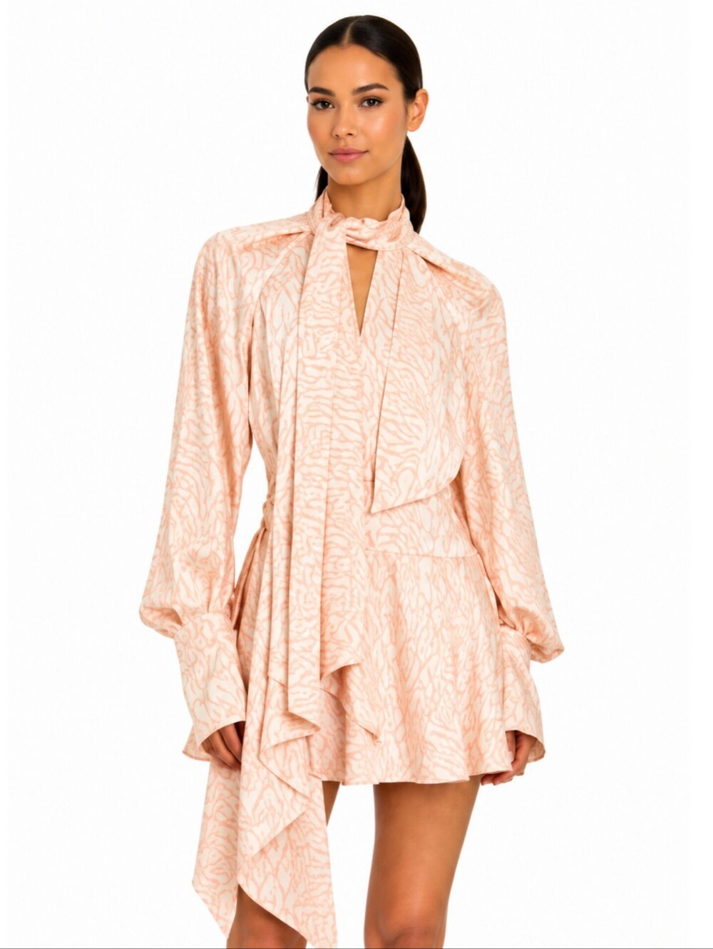 NWT Acler Bradley Cobra Wrap Long Sleeve Mini Dress